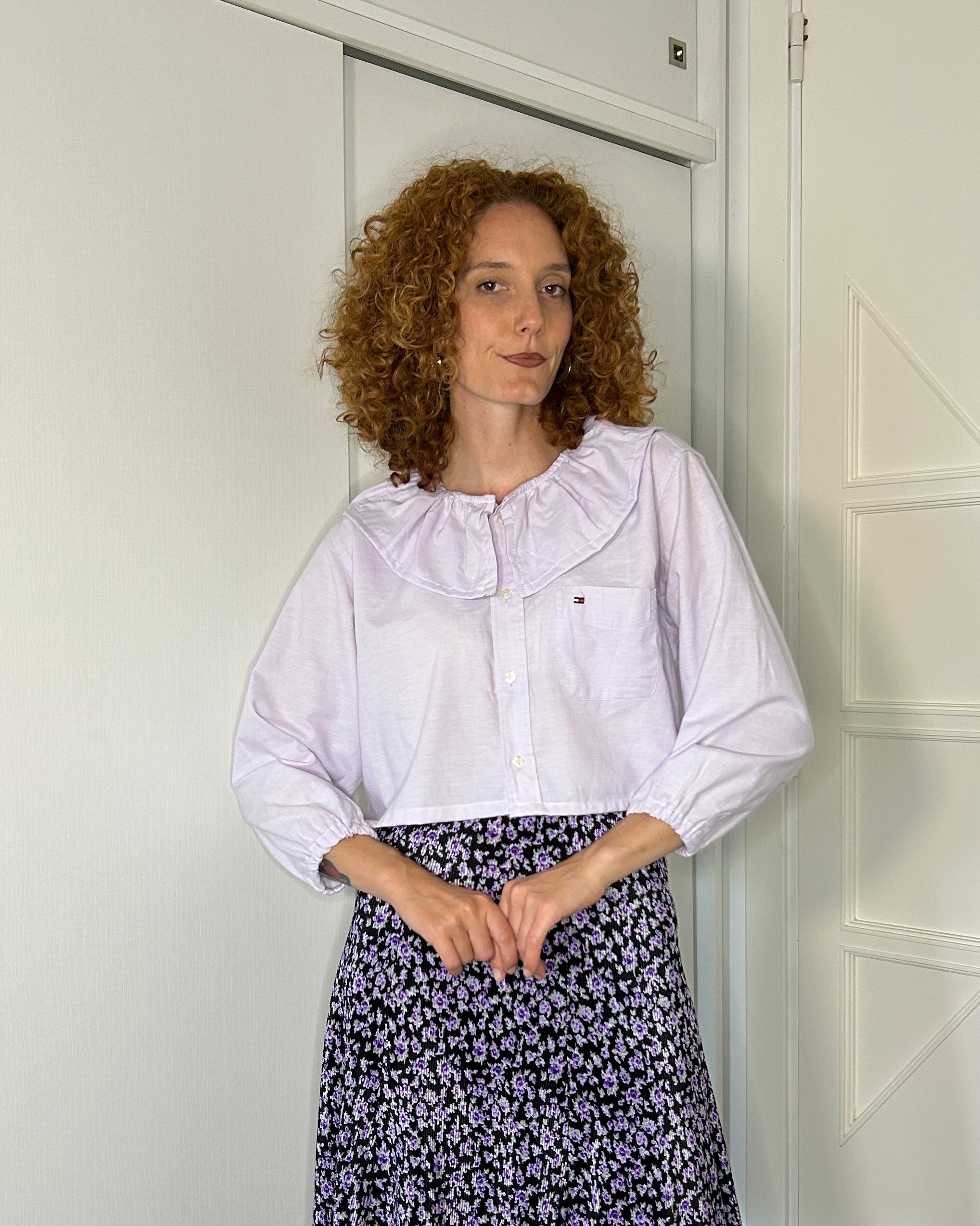 Camicia Tommy Hilfiger lilla